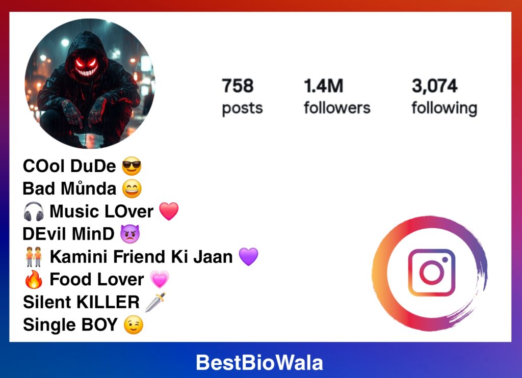 Devil Bio For Instagram