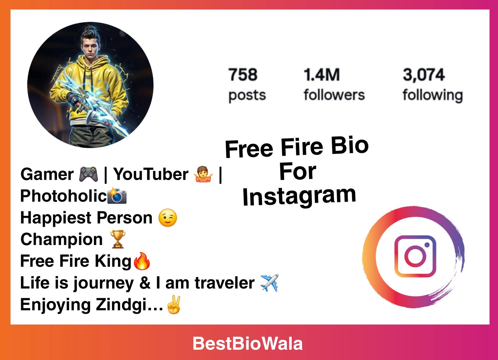 Free Fire Bio For Instagram