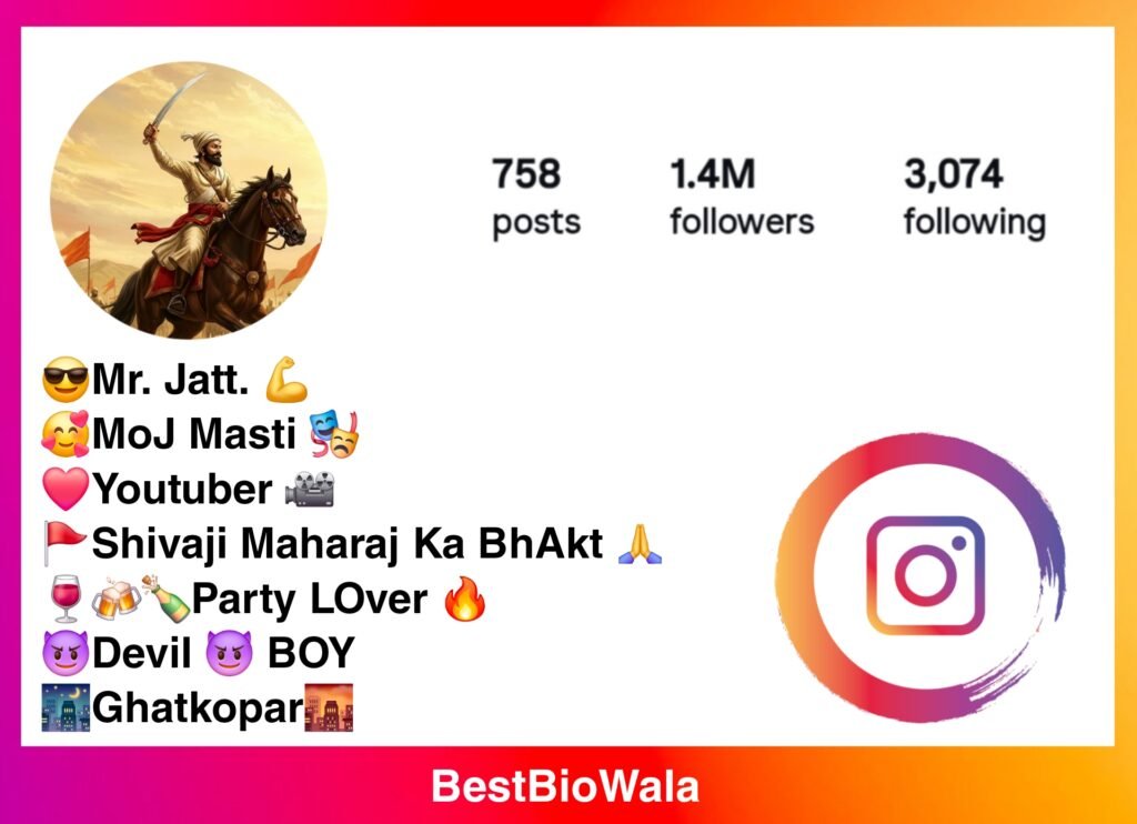 Instagram Bio Shivaji Maharaj