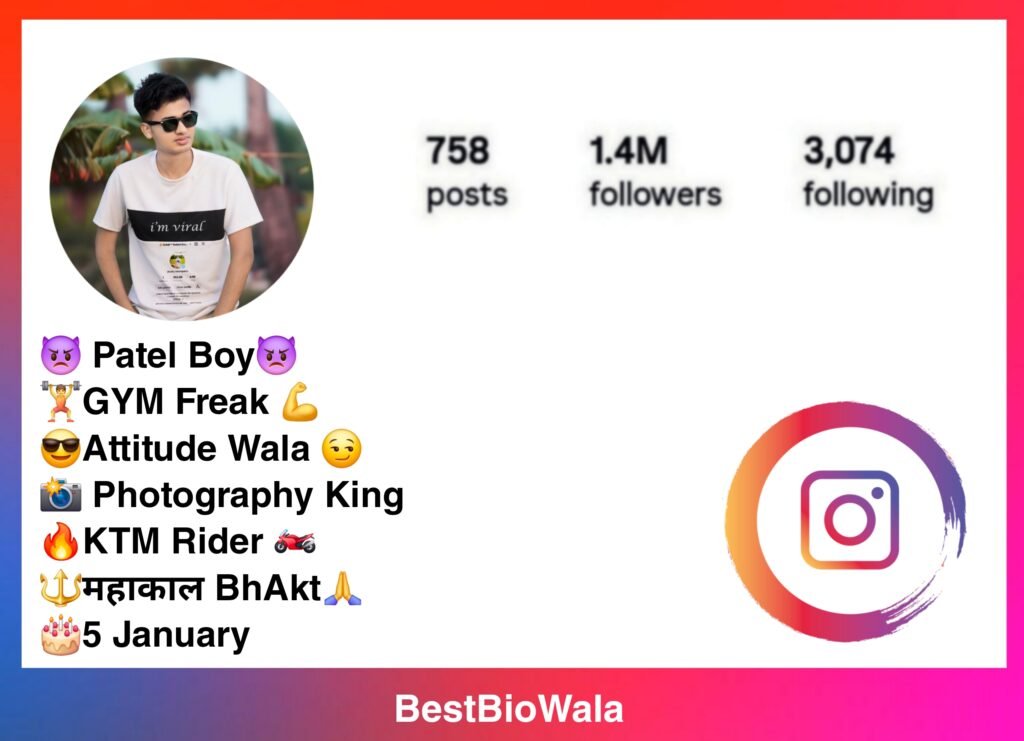 Patel Bio For Instagram