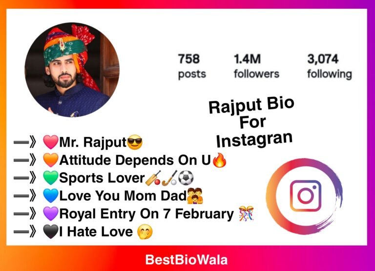 Rajput Bio For Instagram